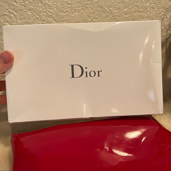 Dior Beauty Cosmetic Pouch to Crossbody Bag and Handbag Red Stud Patent Leather - Picture 12 of 16